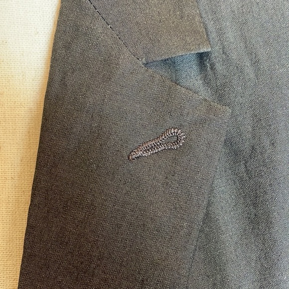 Club Monaco Single Button Black Wool Mohair Blend Minimalist Blazer Jacket Sz 6 - Picture 6 of 14